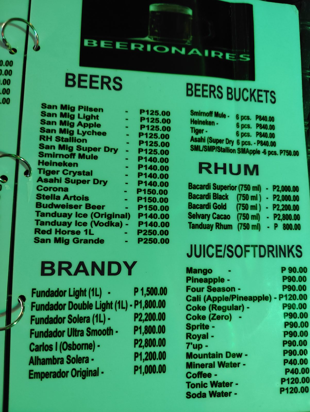 Beerionaires KTV Bar "Boys Club"